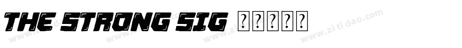 the strong sig字体转换